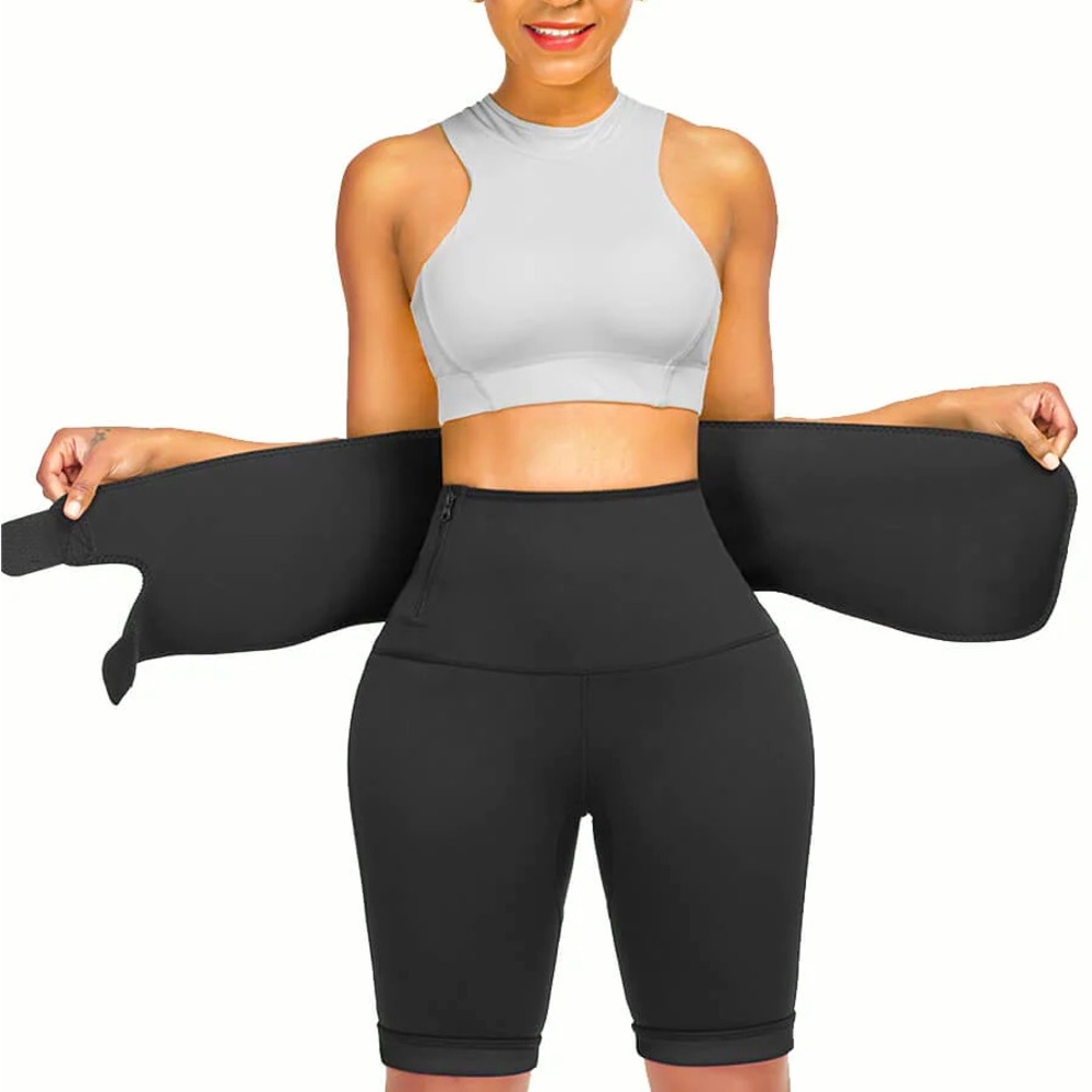 NWOT SHAPELLX Neoprene High Waist Workout Shorts~Size XL